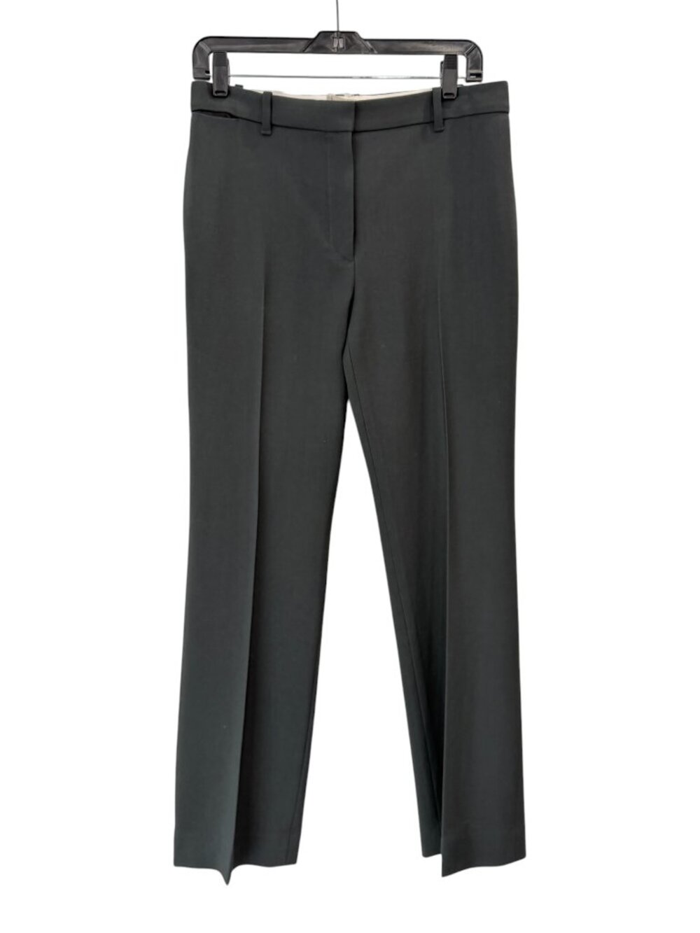 $1490 The Row Charcoal Forest Green Wool Trouser Pants size 4